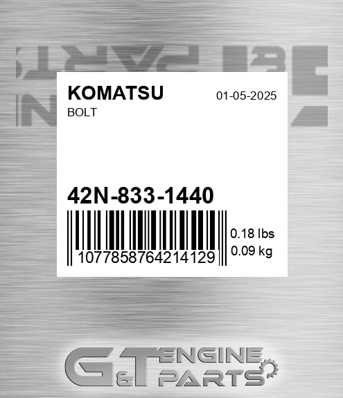 42N-833-1440 Bolt for KOMATSU