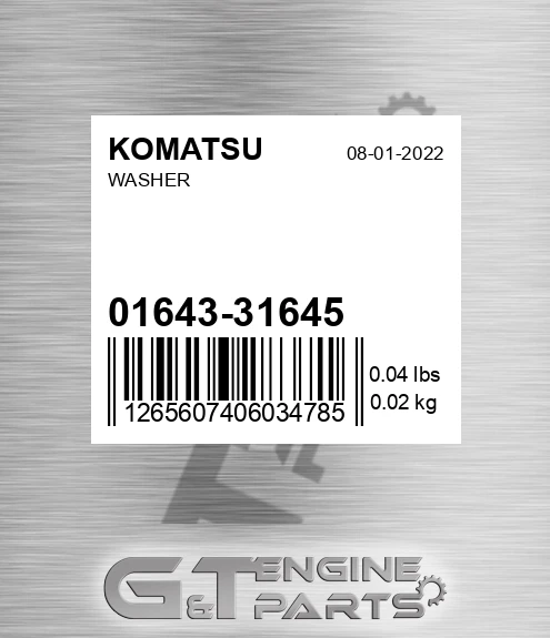 01643-31645 Washer