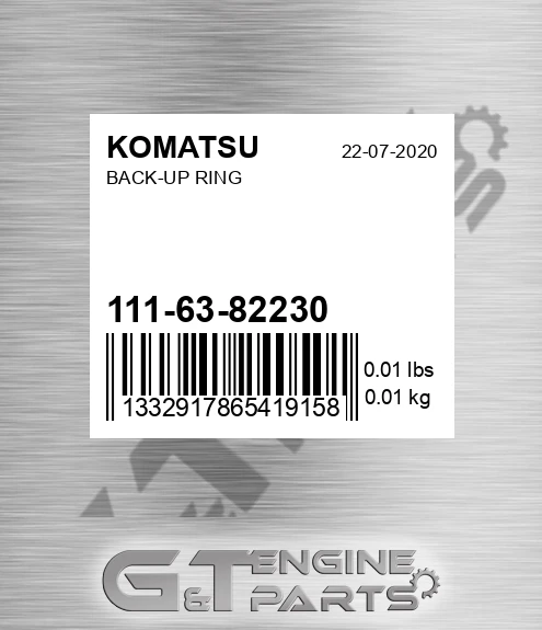 111-63-82230 Back-up Ring for KOMATSU
