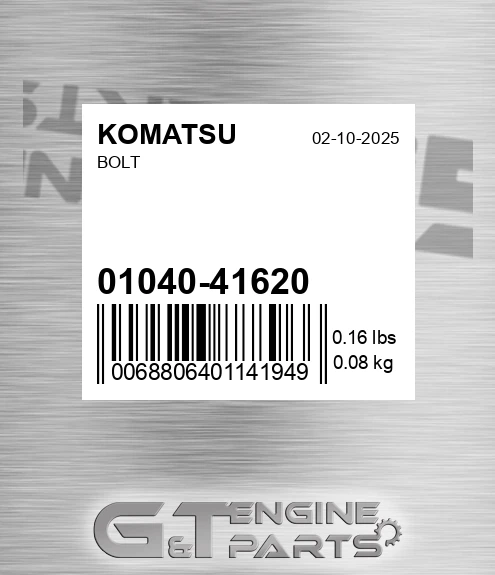 01040-41620 Bolt for KOMATSU