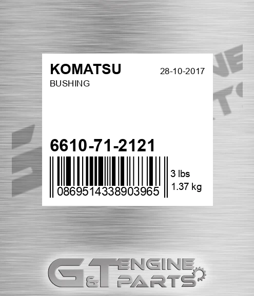6610-71-2121 Bushing for KOMATSU