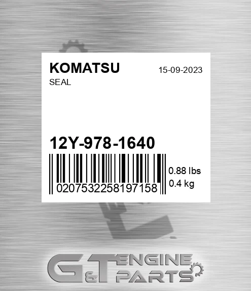 12Y-978-1640 Seal for KOMATSU