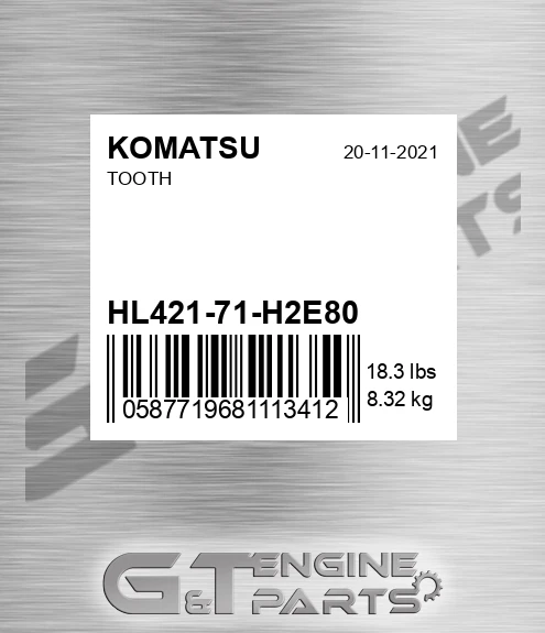 HL421-71-H2E80 Tooth