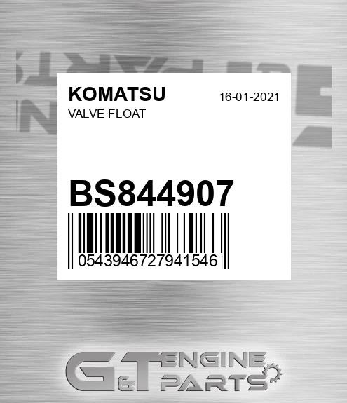 BS844907 Valve Float