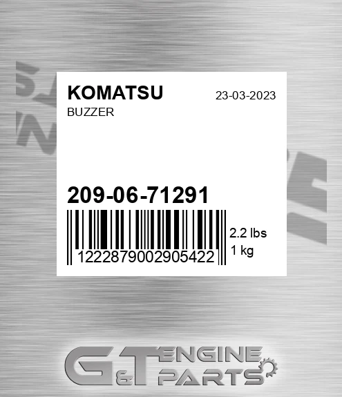 209-06-71291 Buzzer for KOMATSU