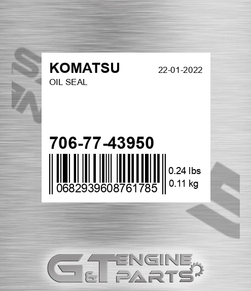706-77-43950 Oil Seal for KOMATSU