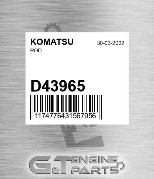 D43965 KOMATSU Rod