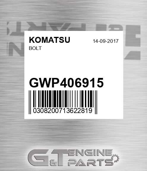 GWP406915 Bolt