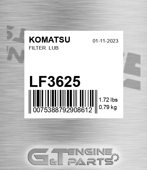 LF3625 Filter Lub