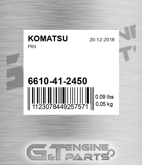 6610-41-2450 Pin for KOMATSU