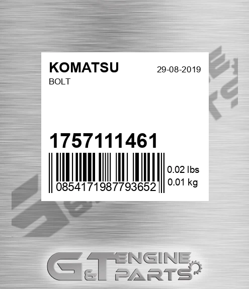 175-71-11461 Bolt for KOMATSU