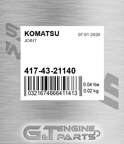 417-43-21140 Joint for KOMATSU