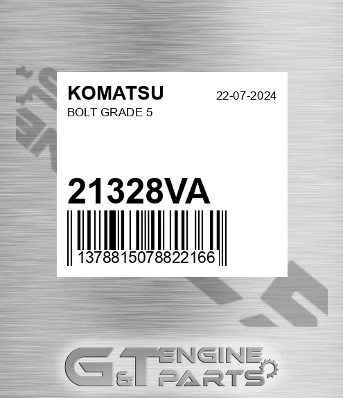 21328VA Boltgrade5 for KOMATSU