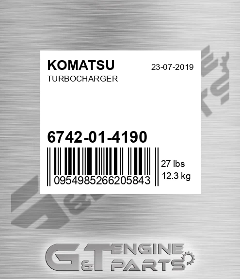 6742-01-4190 Turbocharger for KOMATSU