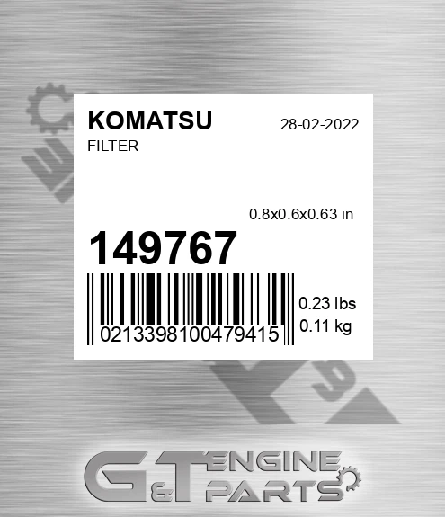 149767 KOMATSU Filter