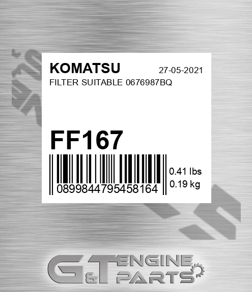 FF167 Filter Suitable 0676987bq