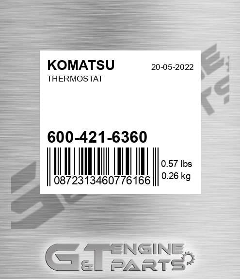 600-421-6360 Thermostat