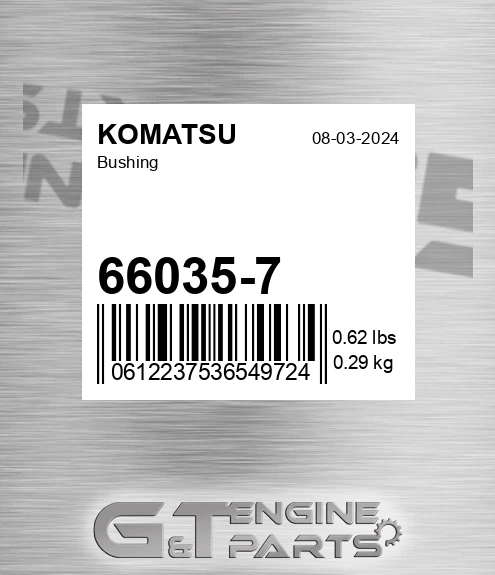 66035-7 Bushing for KOMATSU