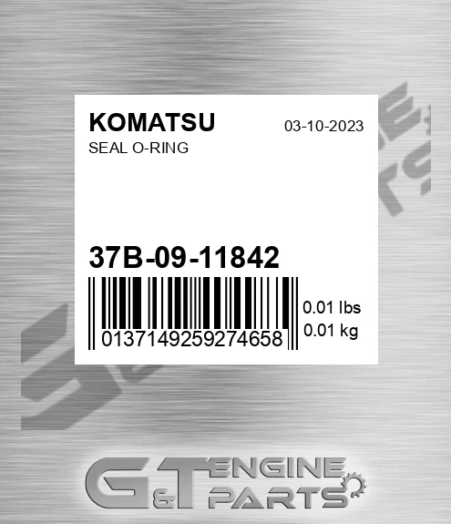 37B-09-11842 Seal O-ring for KOMATSU
