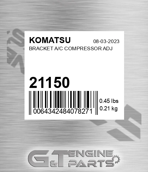 21150 Bracket A/c Compressor Adj for KOMATSU