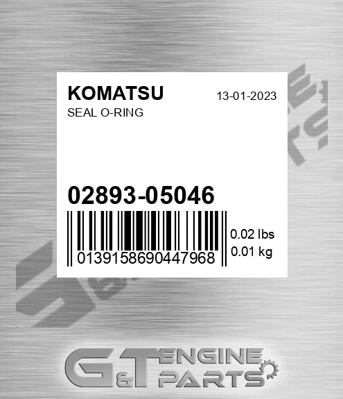 02893-05046 Seal O-ring for KOMATSU