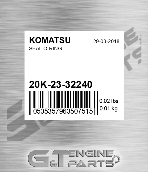 20K-23-32240 Seal O-ring for KOMATSU