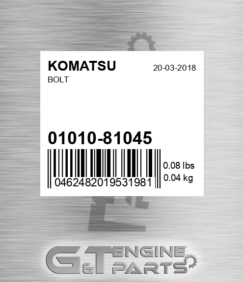 01010-81045 Bolt