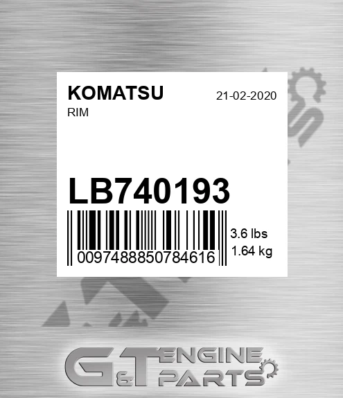 LB740193 KOMATSU Rim