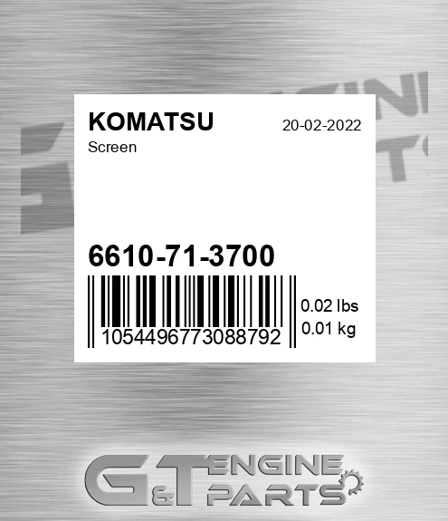 6610-71-3700 Screen for KOMATSU