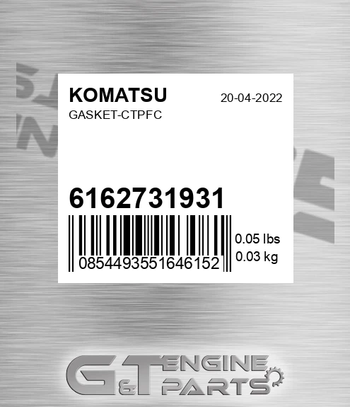 6162-73-1931 Gasket-ctpfc for KOMATSU