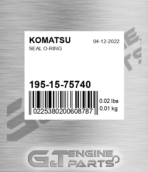 195-15-75740 Seal O-ring for KOMATSU