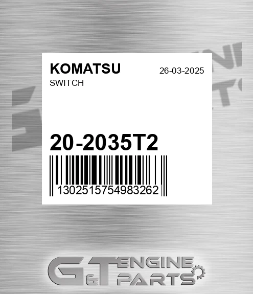 20-2035T2 Switch for KOMATSU