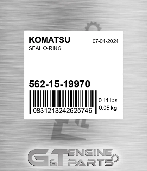 562-15-19970 Seal O-ring for KOMATSU
