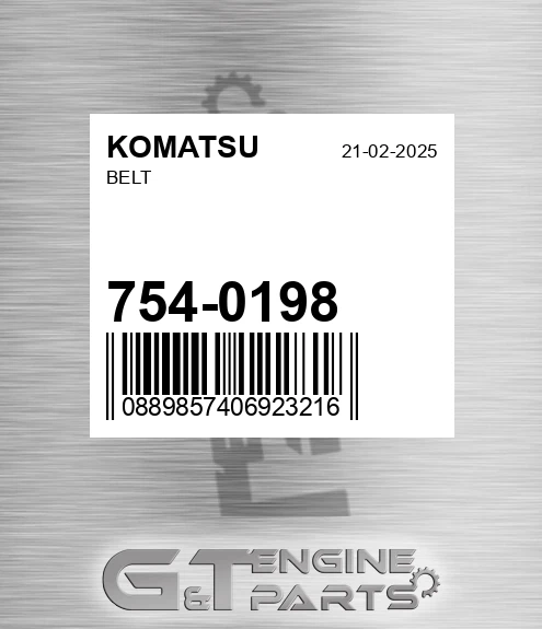 754-0198 Belt for KOMATSU