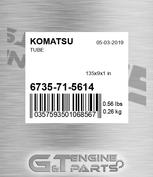6735-71-5614 Tube for KOMATSU