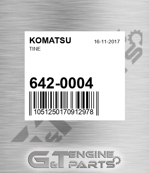 642-0004 Tine for KOMATSU