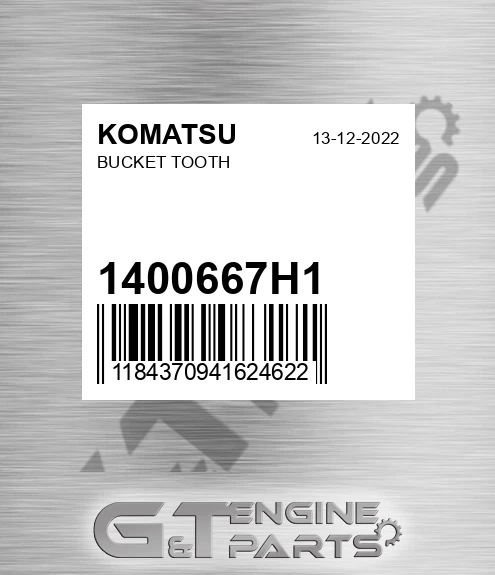 1400667H1 KOMATSU Bucket Tooth