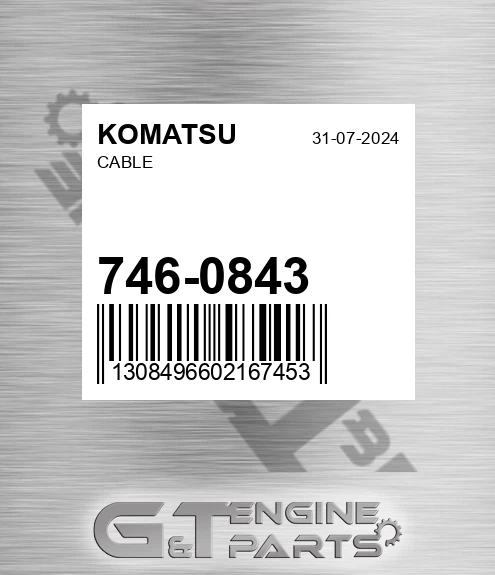 746-0843 Cable for KOMATSU