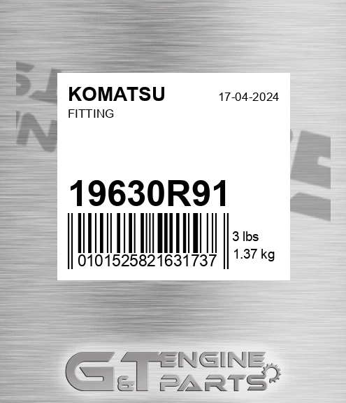 19630R91 KOMATSU Fitting