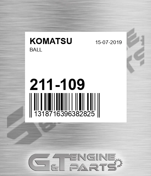 211-109 Ball for KOMATSU