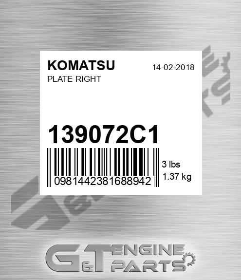 139072C1 Plate Right