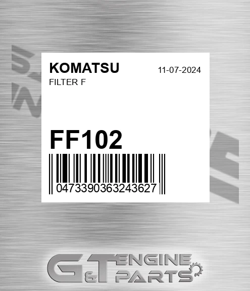 FF102 KOMATSU Filter F