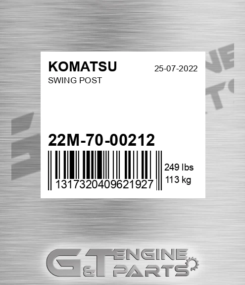 22M-70-00212 Part for KOMATSU
