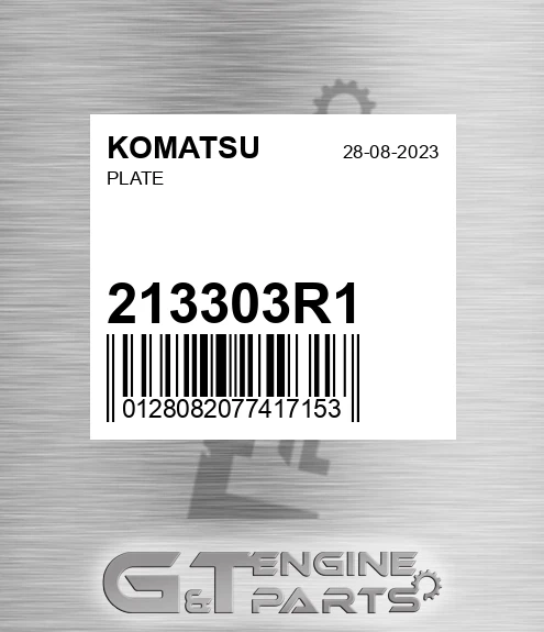 213303R1 Plate for KOMATSU