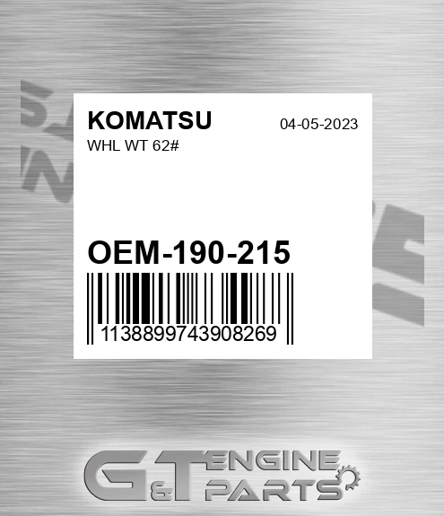 OEM-190-215 Whl Wt 62# for KOMATSU