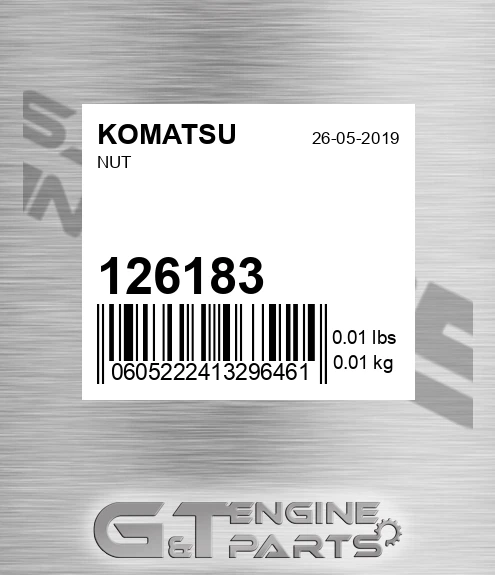 126-183 Nut for KOMATSU
