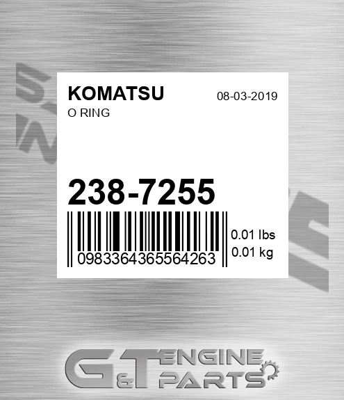 238-7255 O Ring