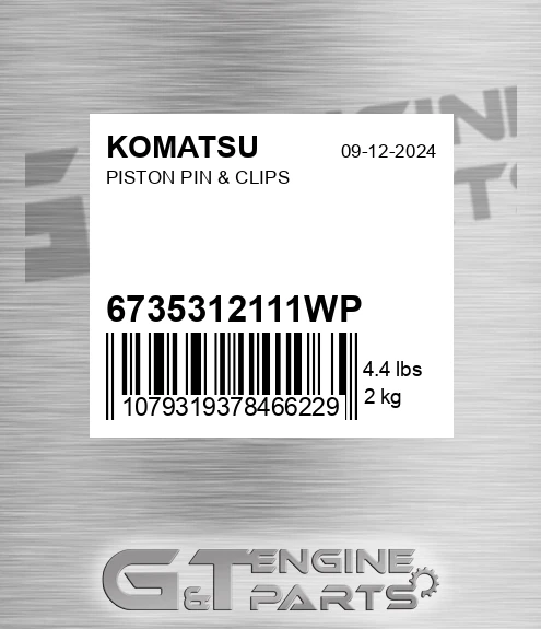 6735-31-2111WP Piston Pin & Clips for KOMATSU