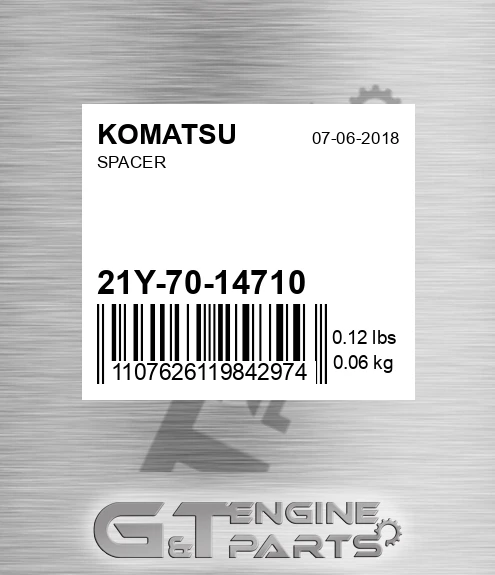 21Y-70-14710 Spacer for KOMATSU