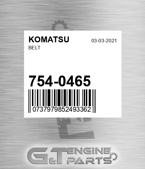 754-0465 Belt for KOMATSU
